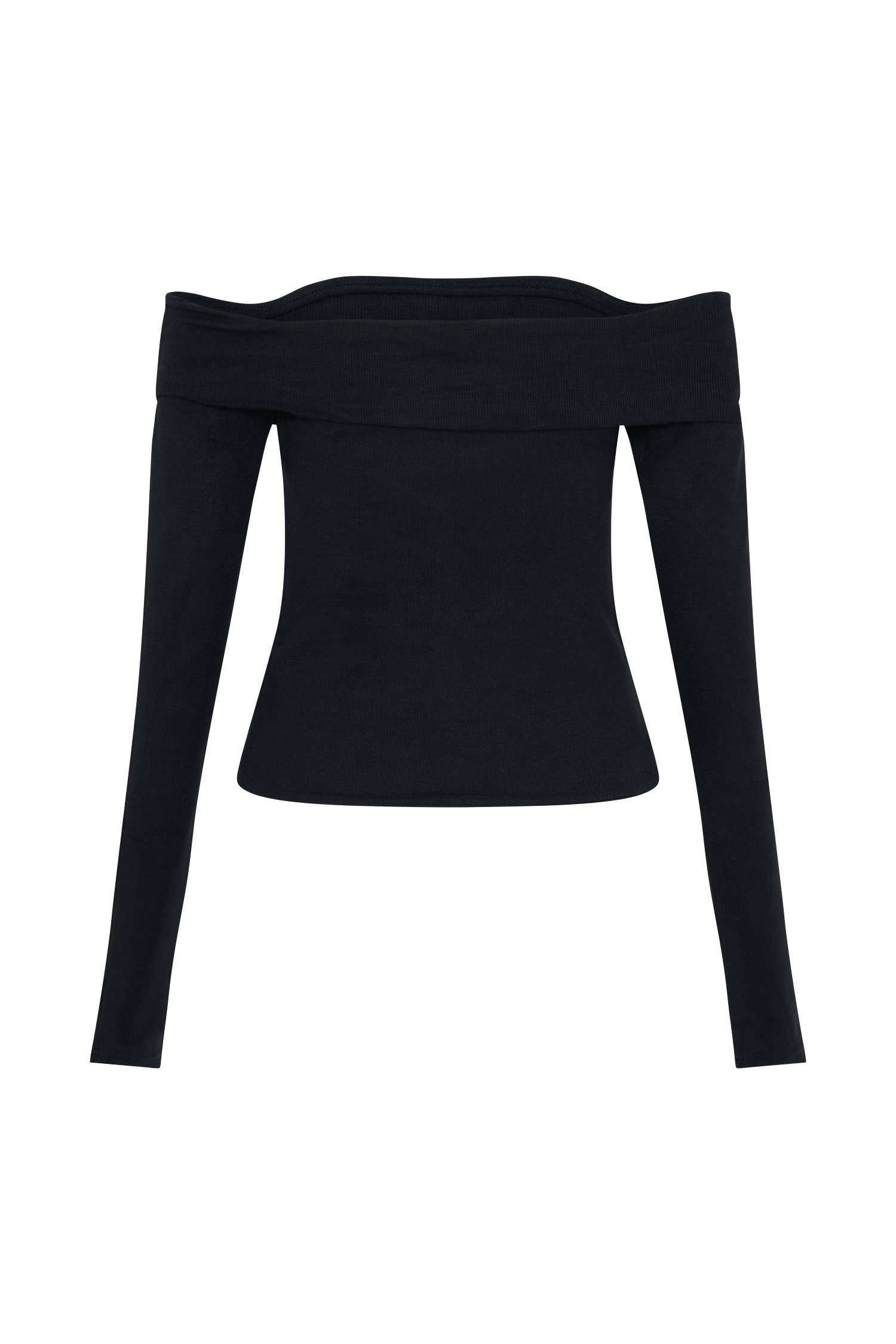 Briah Cut Out Modal Long Sleeve Top - Black