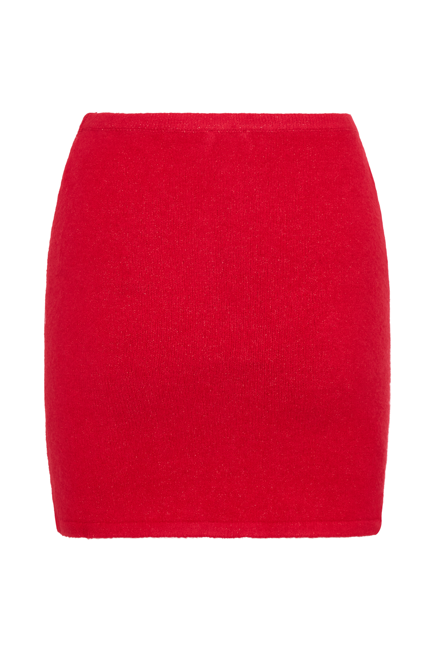 Brianne Knit Mini Skirt - Ruby