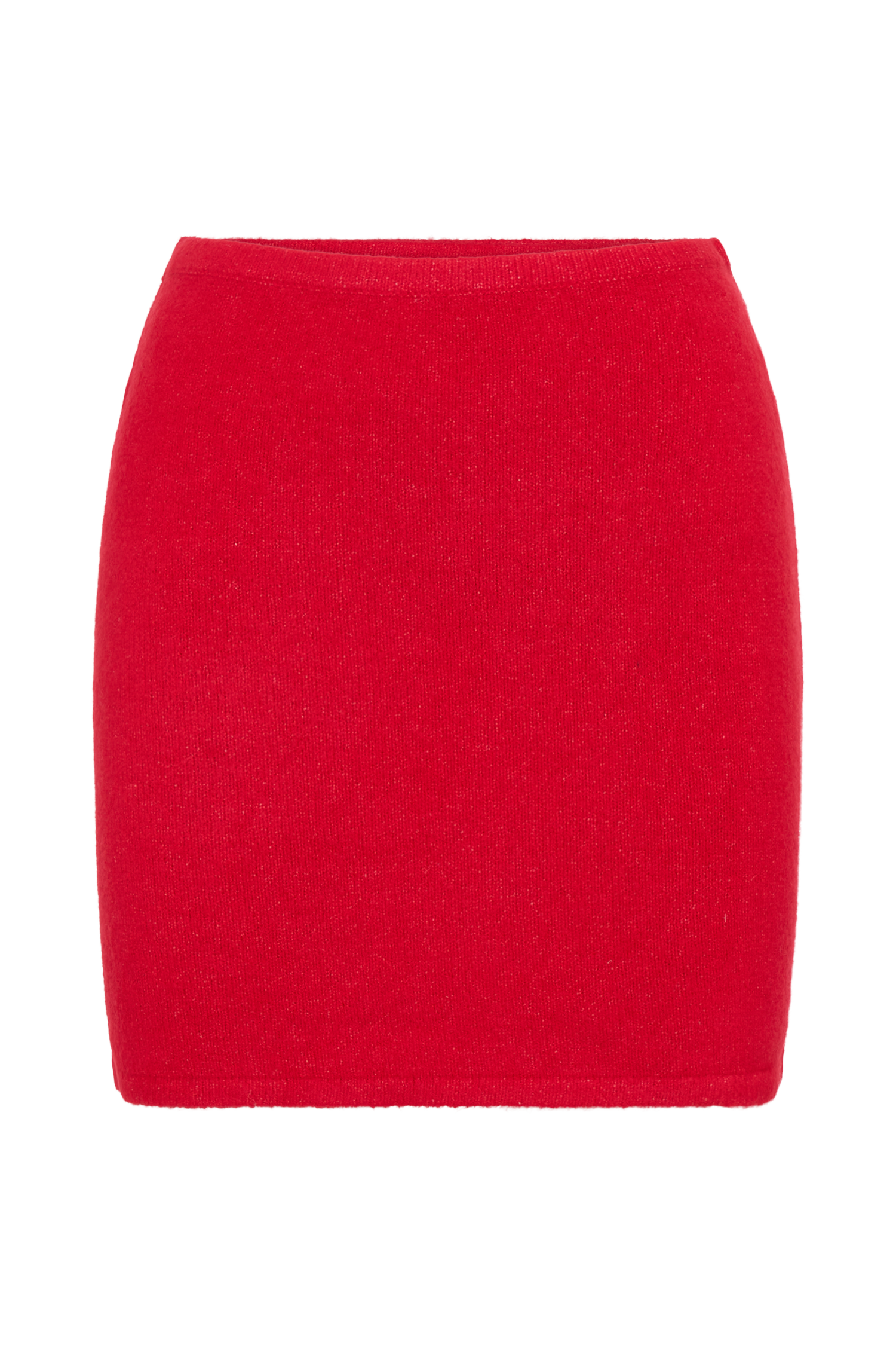 Brianne Knit Mini Skirt - Ruby