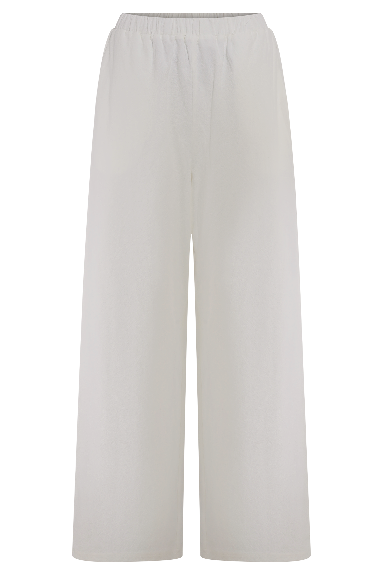 Campbell Cotton Wide Leg Pants - White
